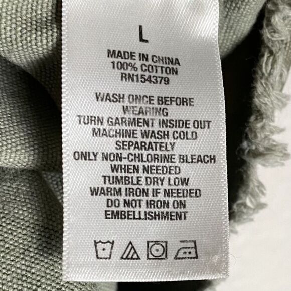 Aeropostale Sz L Cropped Cargo Utility Jacket Camo Green White Raw Hem - Picture 9 of 12